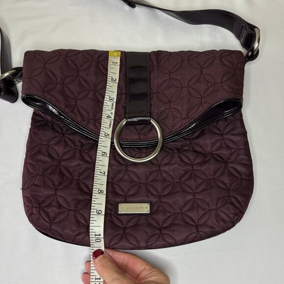 Vera Bradley Quilted Foldover Crossbody Bag & Wallet Set | Eggplant Purple - Picture 12 of 16